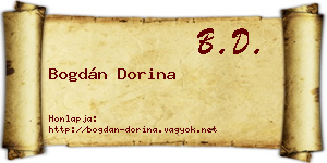 Bogdán Dorina névjegykártya