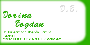 dorina bogdan business card